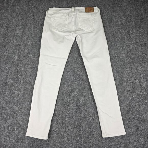 True Religion Jeans Womens 31 White Casey Low Rise Skinny Stretch Denim USA - Picture 3 of 16
